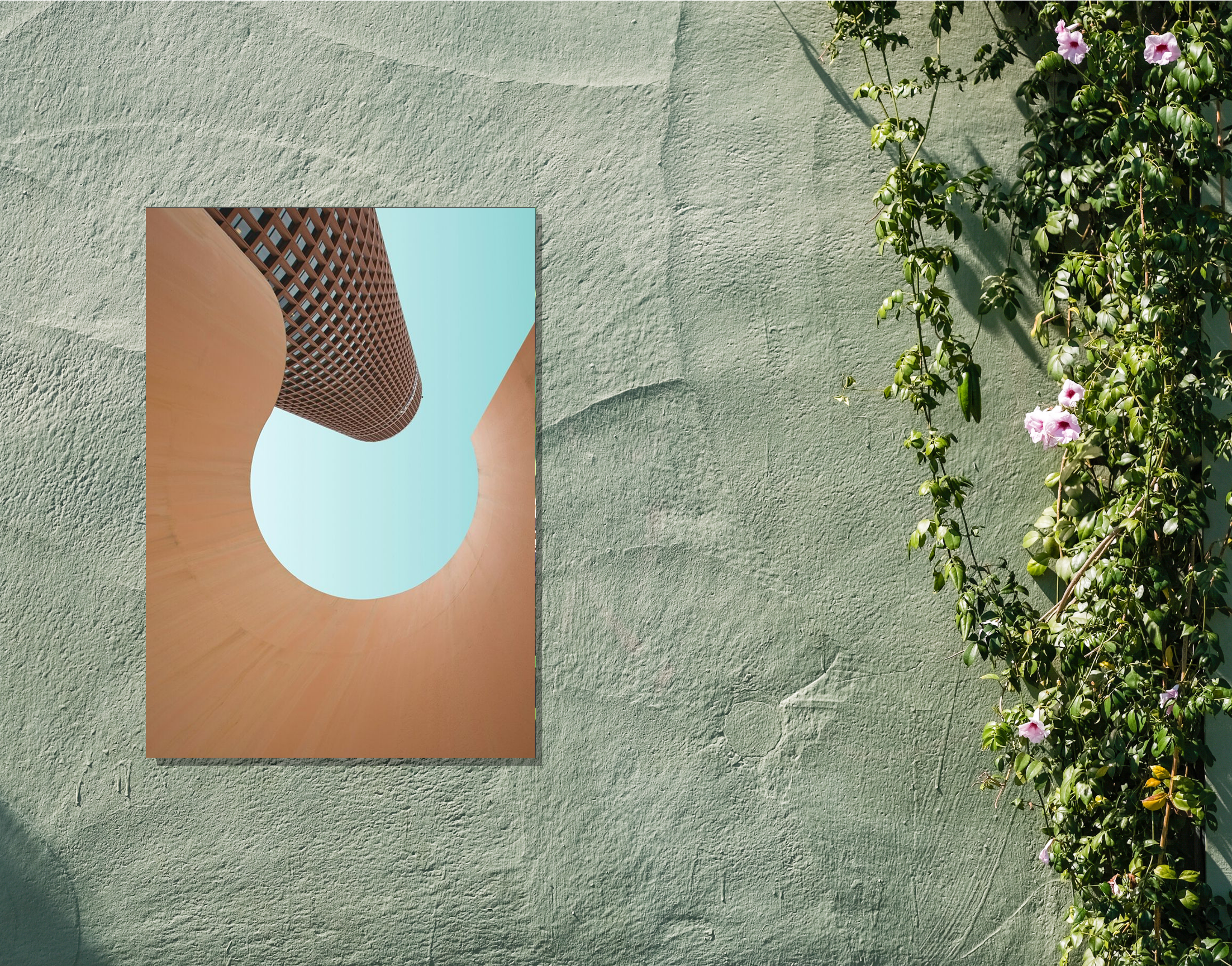 "Capture of Architecture-Sand Look"- Shiny & Sturdy Metallic Poster Art That Pops & Sticks