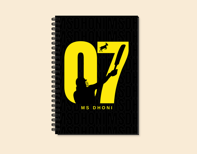 "GOAT 07 MS DHONI" -Elegant & Inspiring Diary for Daily Reflection