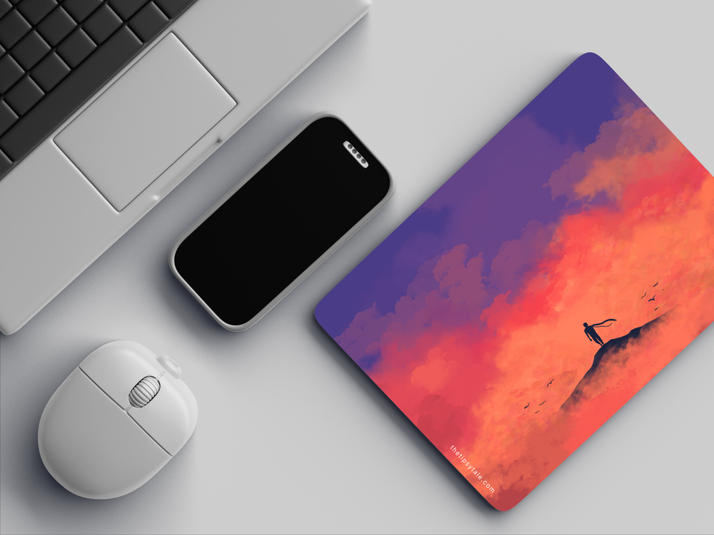 "MIST PINK CLOUDS AESTHETIC" Mousepad Enhance Your Workspace with Style