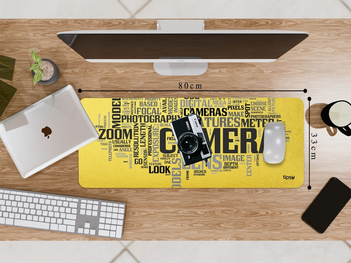 "Canon camera :Life In A Click" Gaming Mousepad Elevate Your Gaming Experience