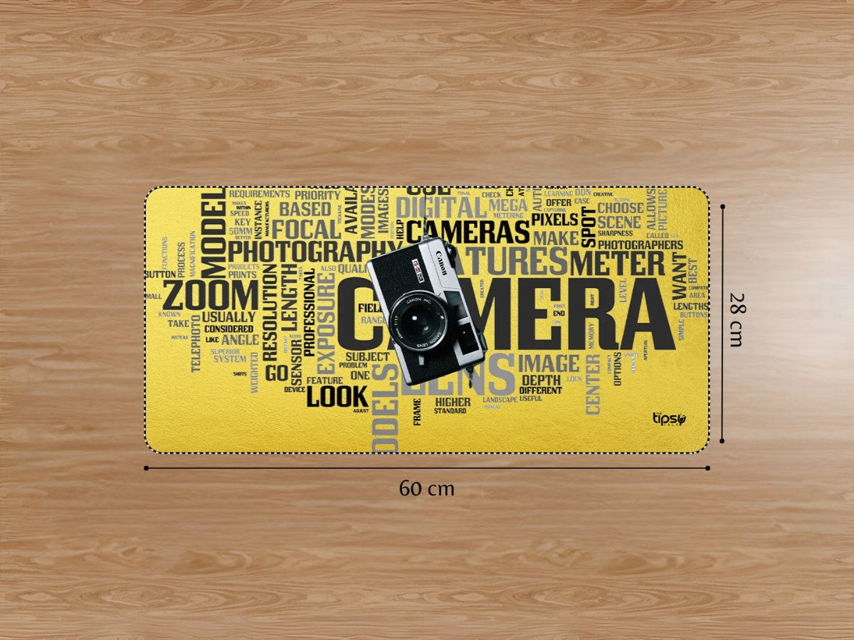 "Canon camera :Life In A Click" Gaming Mousepad Elevate Your Gaming Experience