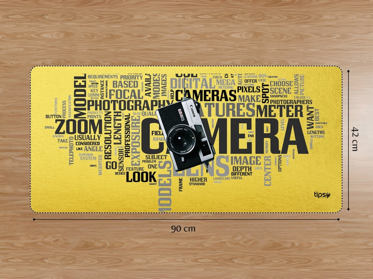 "Canon camera :Life In A Click" Gaming Mousepad Elevate Your Gaming Experience