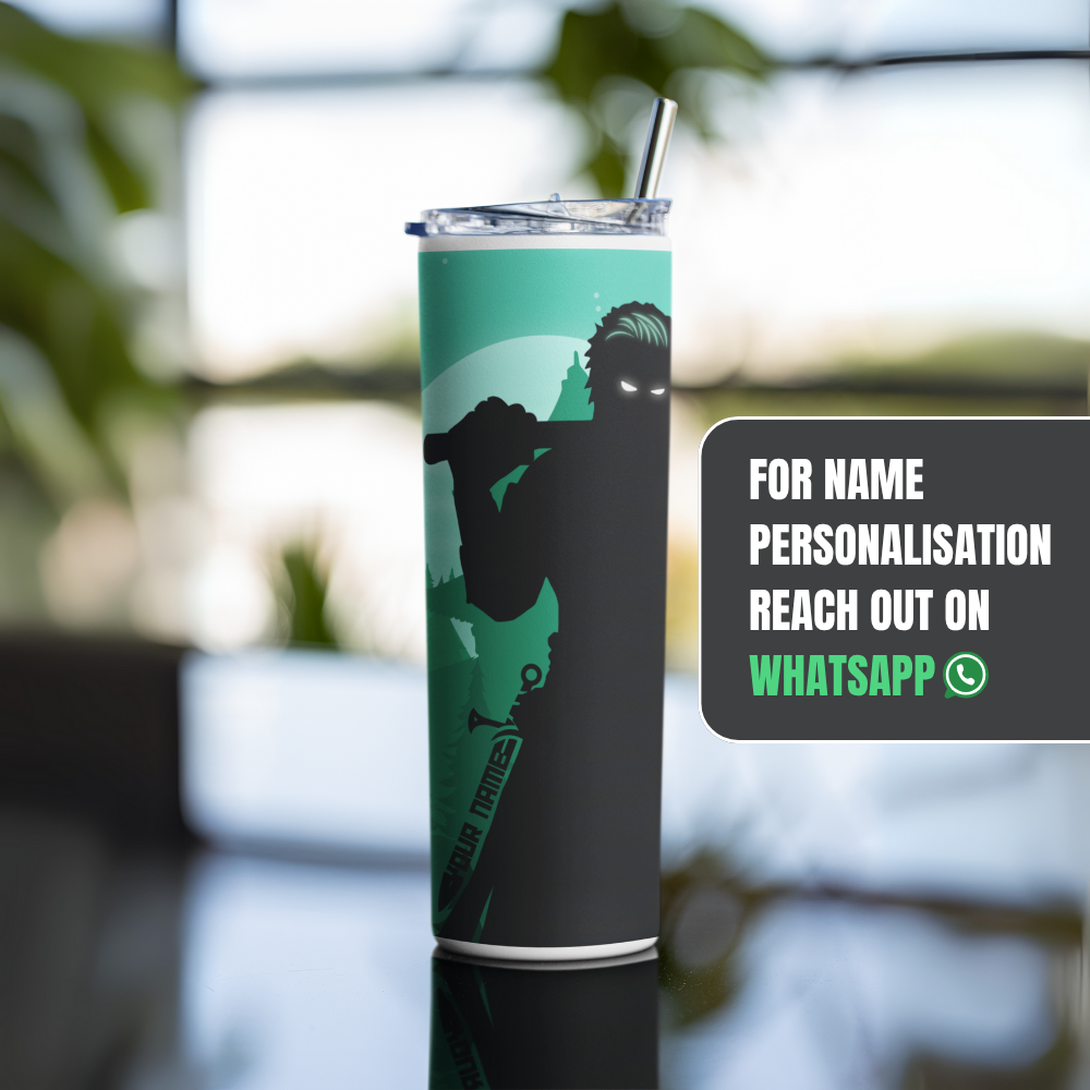 "Roronoa Zoro- Anime" Tumbler with Metal Straw