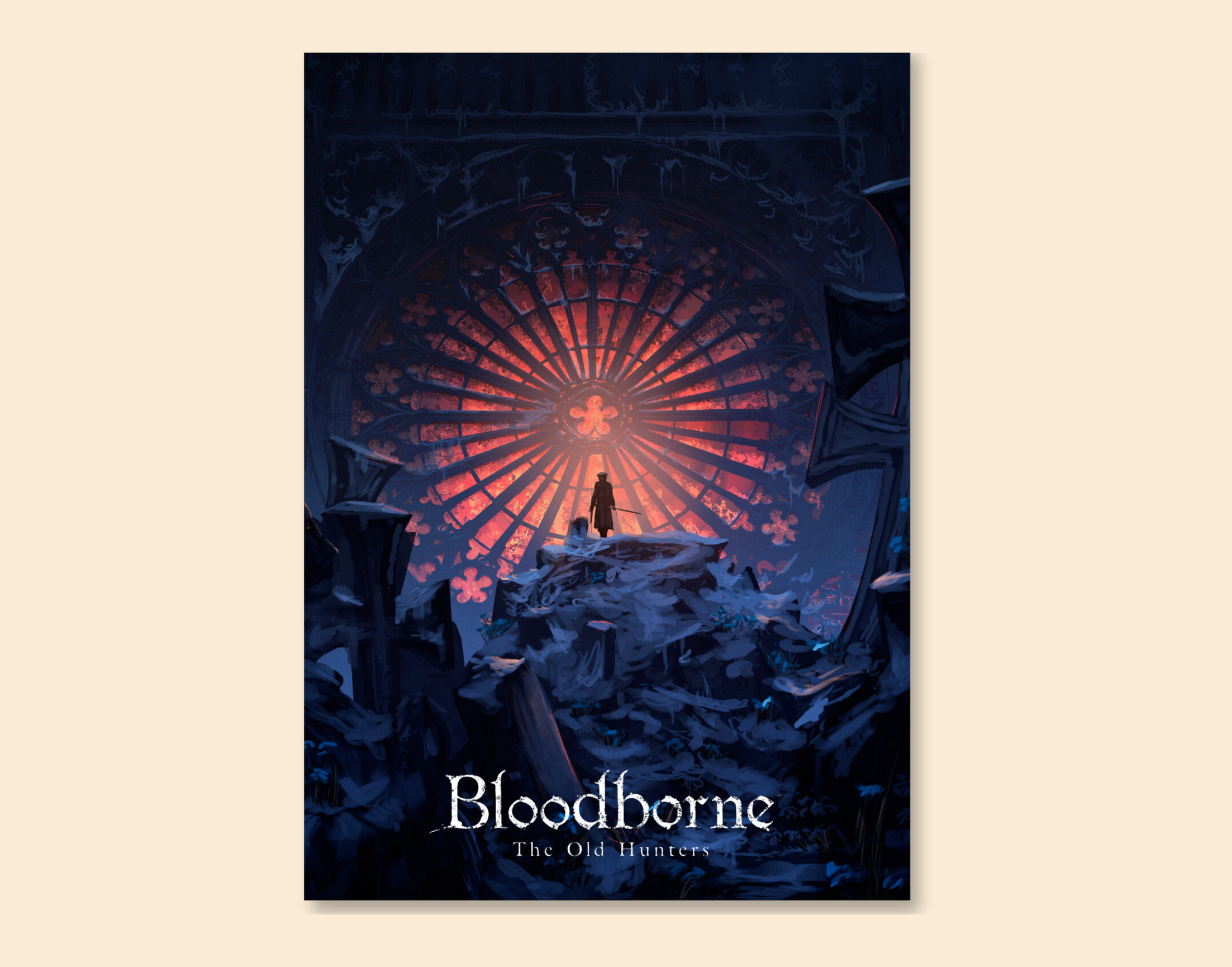"BLOODBORNE: THE OLD HUNTERS: DARK DYNASTY"- Shiny & Sturdy Metallic Poster Art That Pops & Sticks (Literally!)