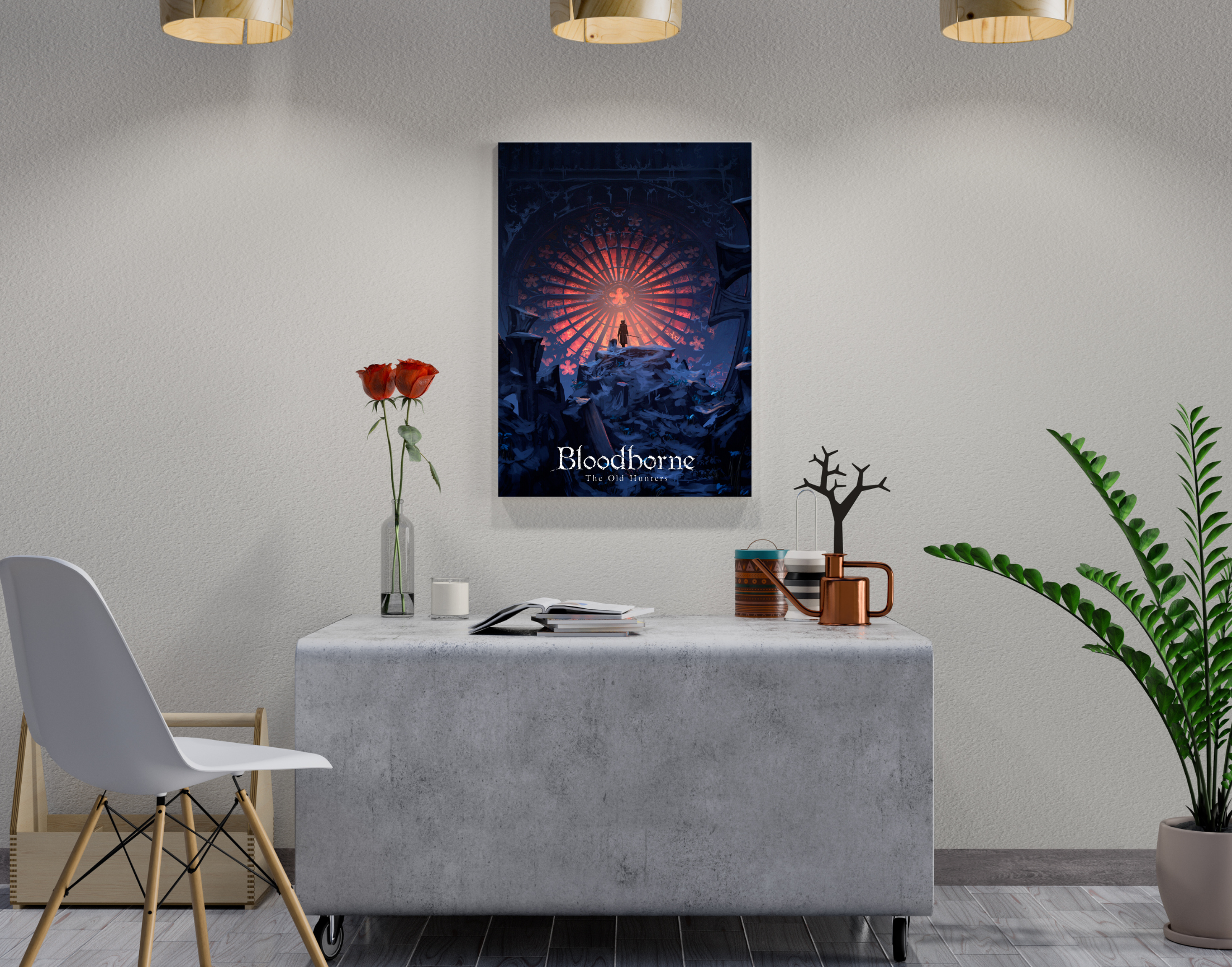 "BLOODBORNE: THE OLD HUNTERS: DARK DYNASTY"- Shiny & Sturdy Metallic Poster Art That Pops & Sticks (Literally!)