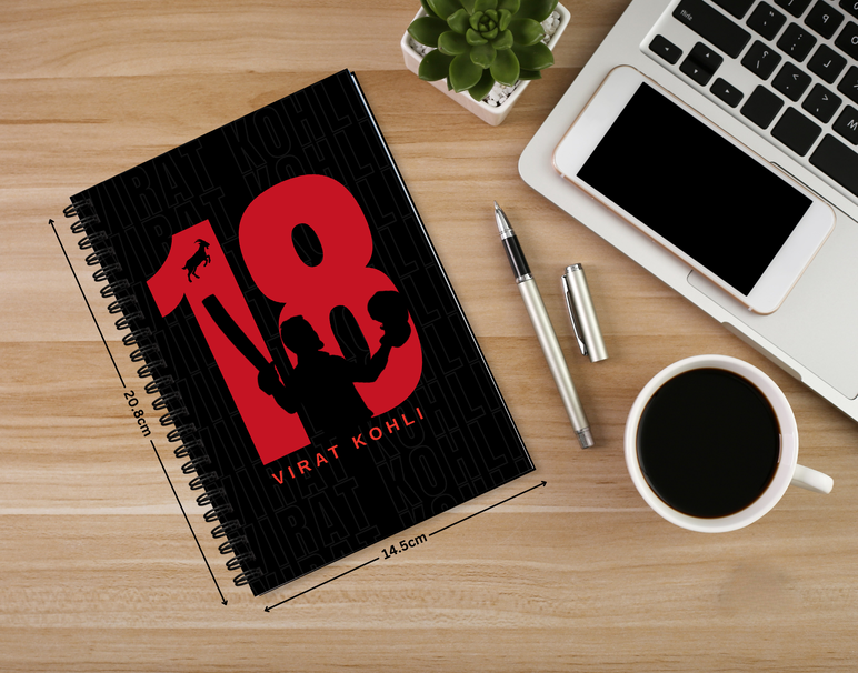 "GOAT 18 VIRAT KOHLI" -Elegant & Inspiring Diary for Daily Reflection