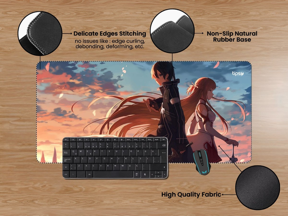 "Kirito and Asuna's sword " Gaming Mousepad Elevate Your Gaming Experience