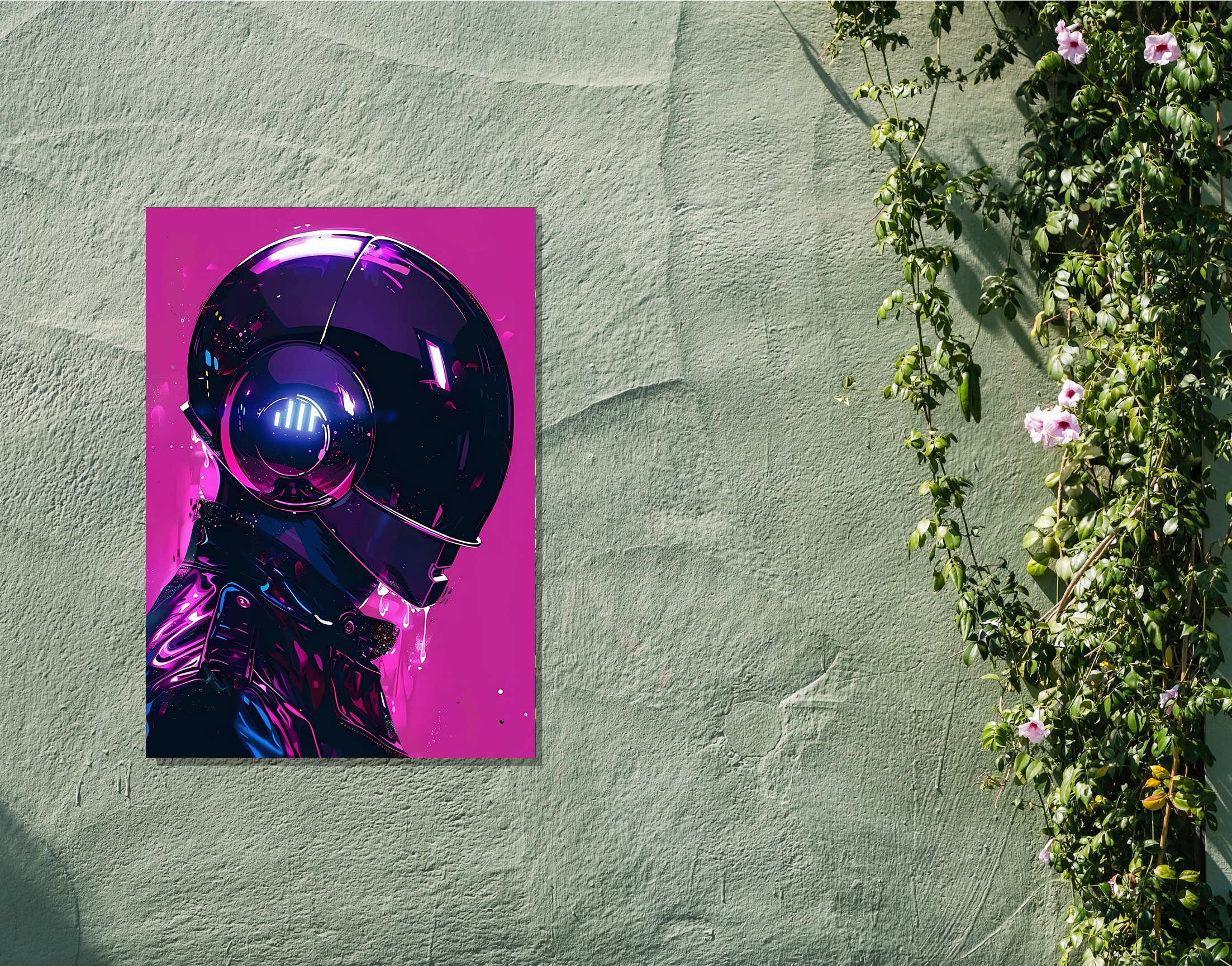 "AI in virtual-Robot Version"- Shiny & Sturdy Metallic Poster Art That Pops & Sticks