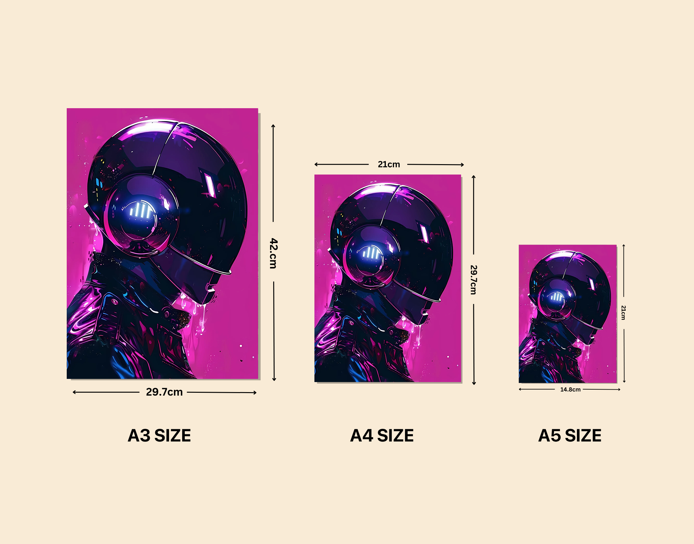"AI in virtual-Robot Version"- Shiny & Sturdy Metallic Poster Art That Pops & Sticks