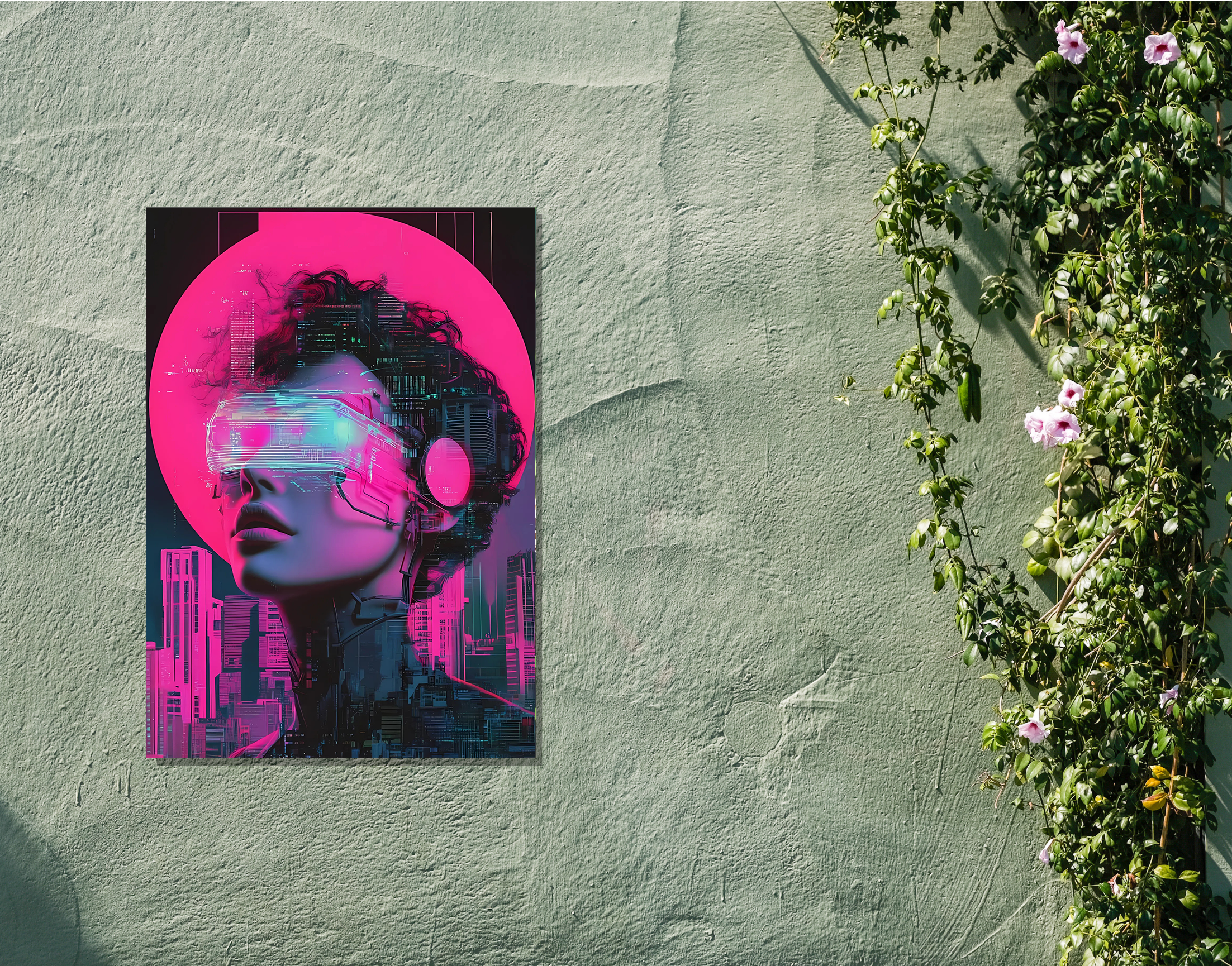 "AI in virtual-Human"- Shiny & Sturdy Metallic Poster Art That Pops & Sticks