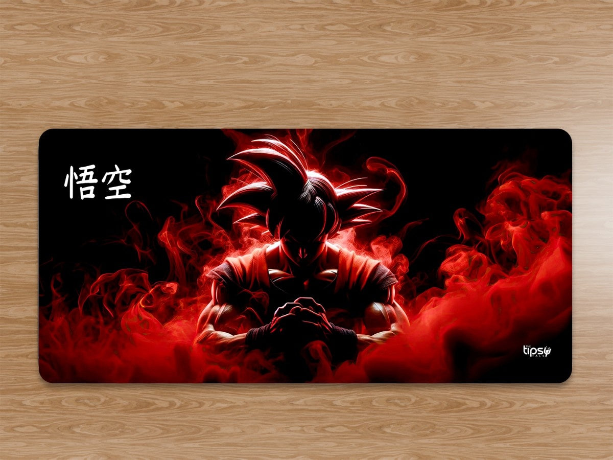 "Goku with red aura" Gaming Mousepad Elevate Your Gaming Experience