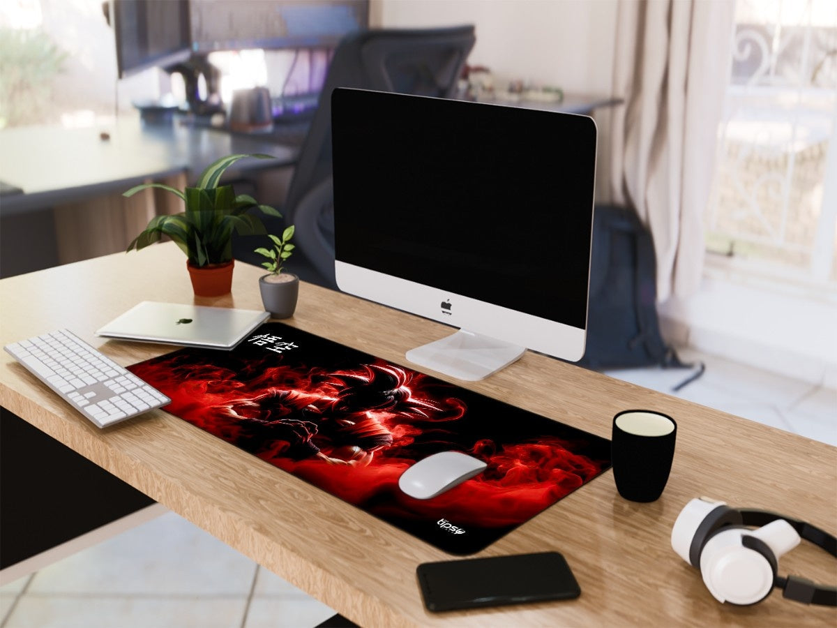"Goku with red aura" Gaming Mousepad Elevate Your Gaming Experience