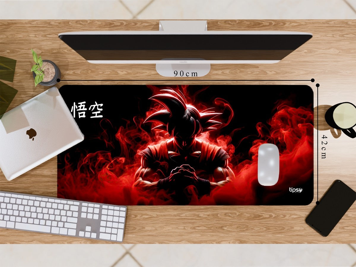 "Goku with red aura" Gaming Mousepad Elevate Your Gaming Experience