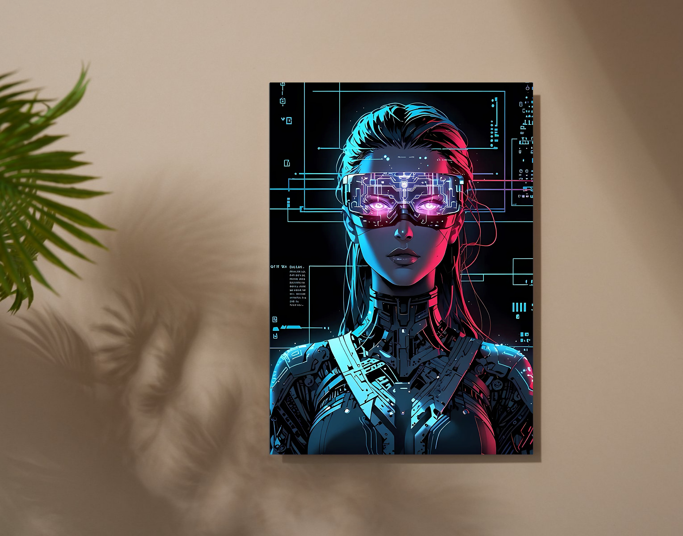 "AI women- Robot Look"- Shiny & Sturdy Metallic Poster Art That Pops & Sticks