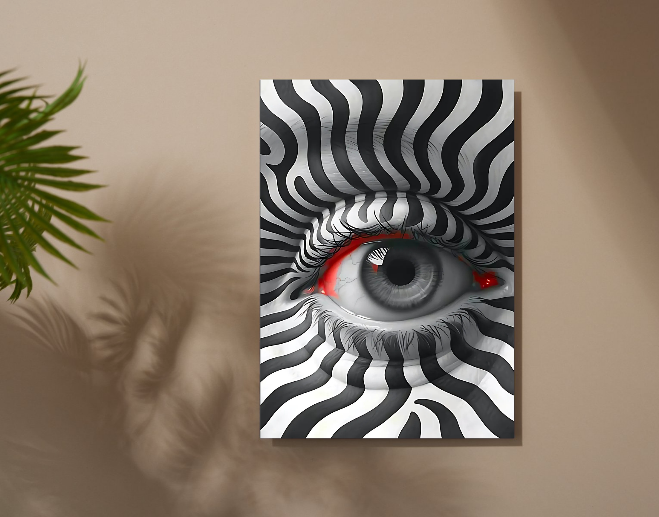 "EYE FOR AN EYE- Black & White"- Shiny & Sturdy Metallic Poster Art That Pops & Sticks