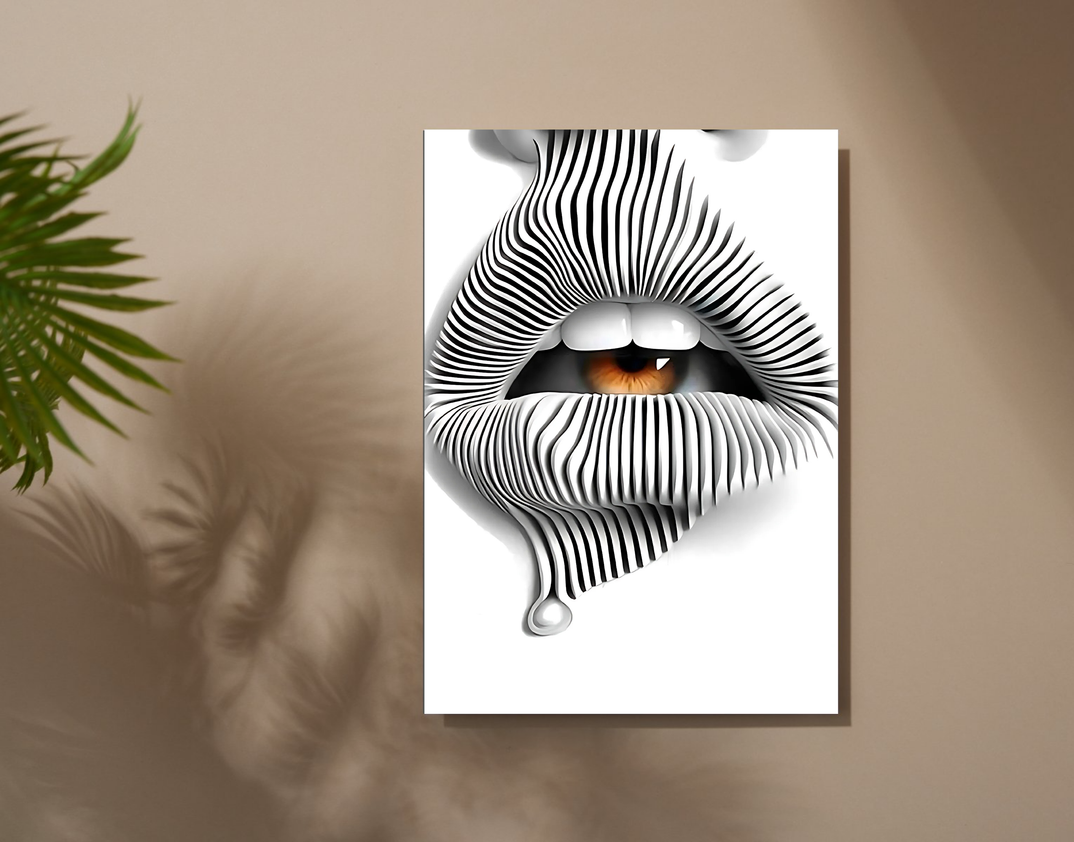 "EYE FOR AN EYE-LIP SYNC"- Shiny & Sturdy Metallic Poster Art That Pops & Sticks