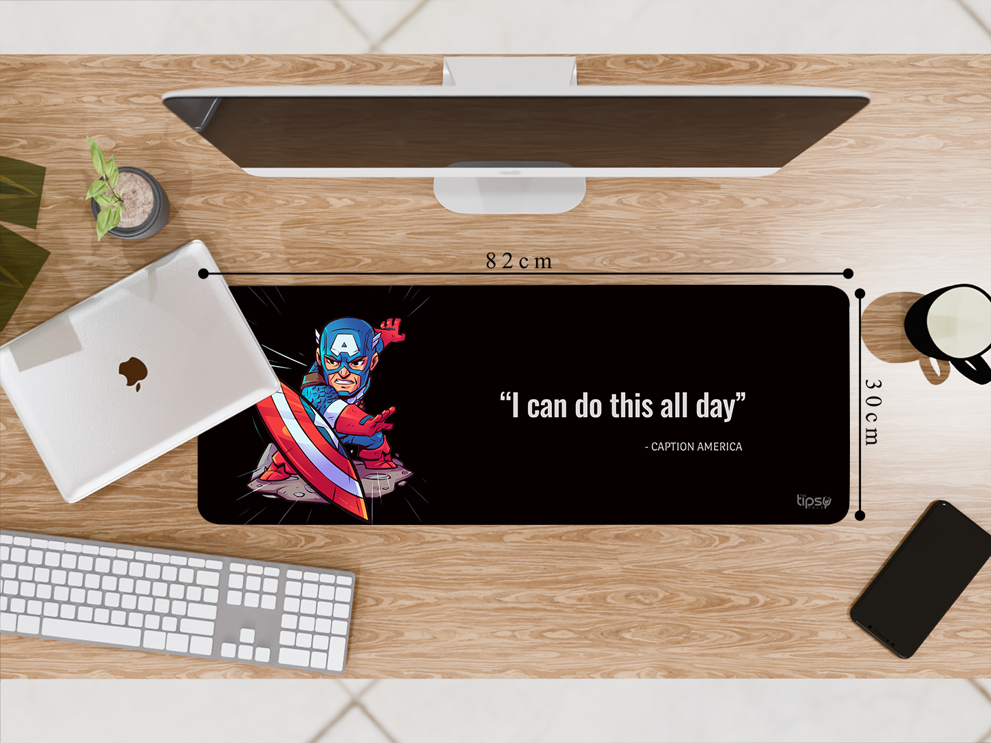 "Captain America" Gaming Mousepad Elevate Your Gaming Experience the Marvel Style
