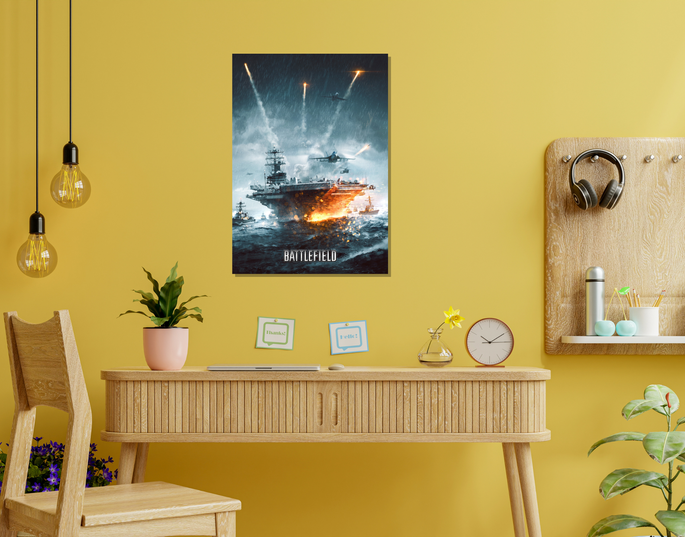 "BATTLEFIELD: WAR AGAINST THE EVIL"- Shiny & Sturdy Metallic Poster Art That Pops & Sticks (Literally!)