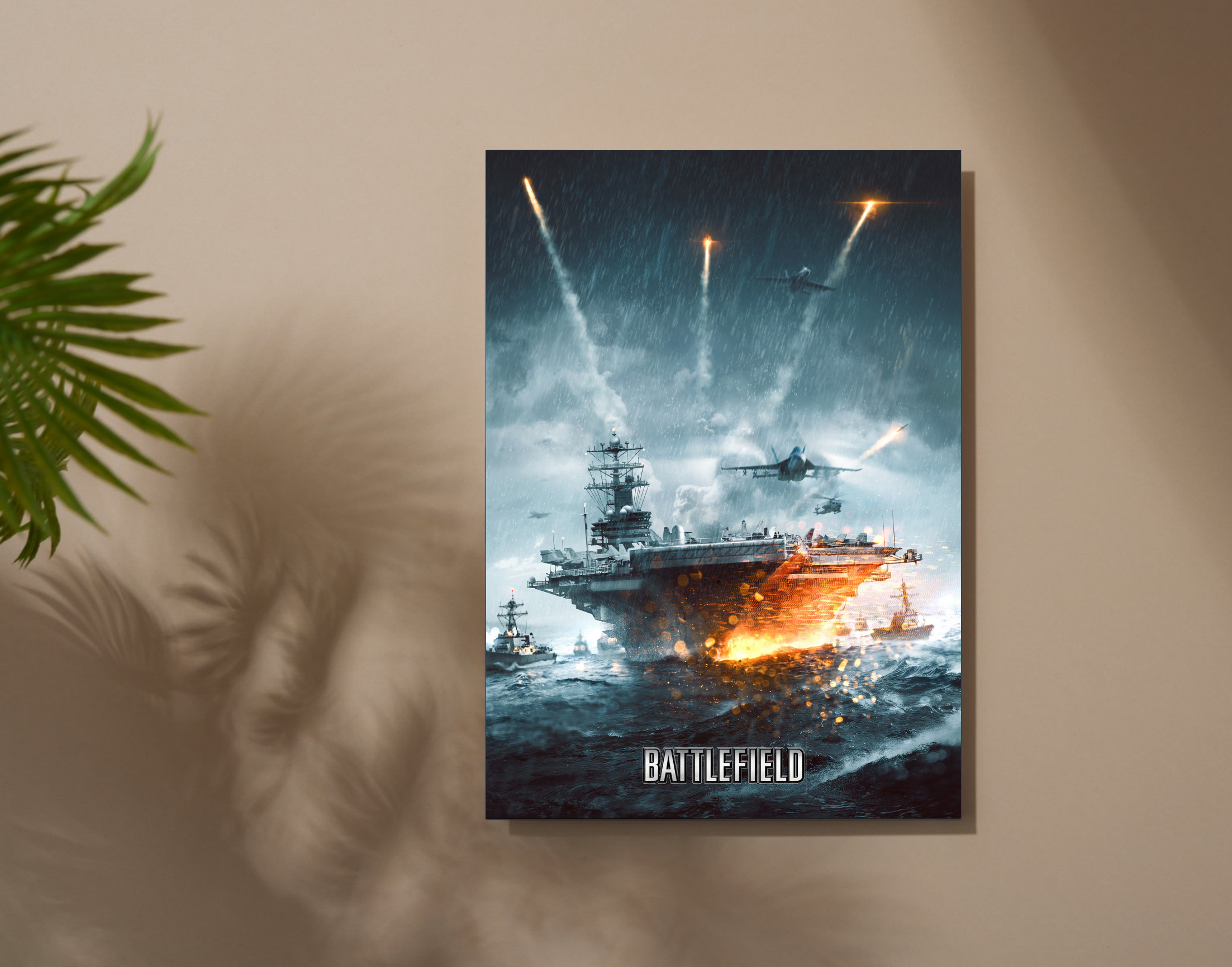 "BATTLEFIELD: WAR AGAINST THE EVIL"- Shiny & Sturdy Metallic Poster Art That Pops & Sticks (Literally!)