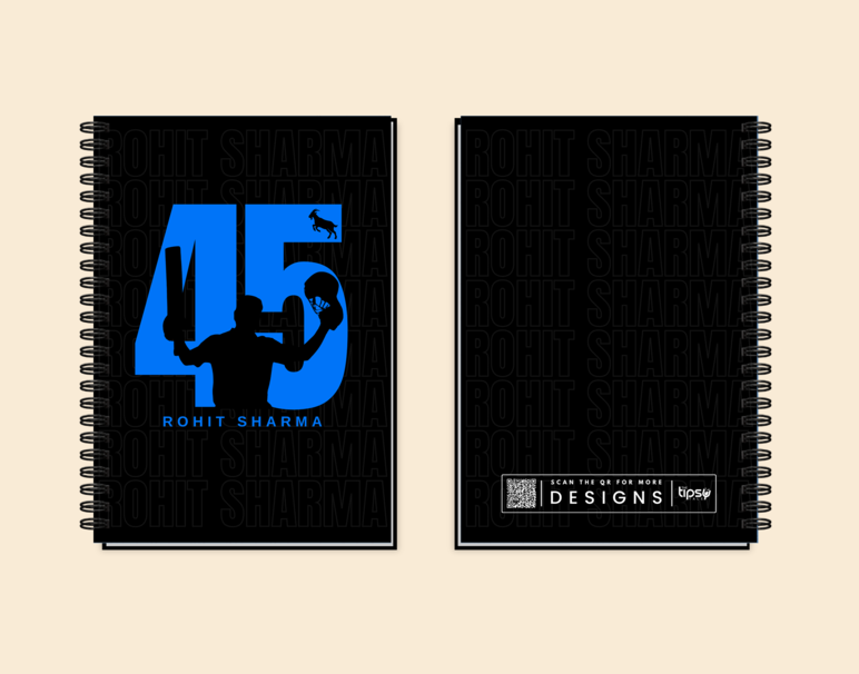"GOAT 45 ROHIT SHARMA" -Elegant & Inspiring Diary for Daily Reflection