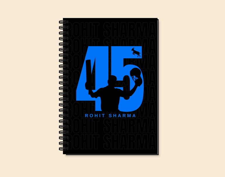 "GOAT 45 ROHIT SHARMA" -Elegant & Inspiring Diary for Daily Reflection
