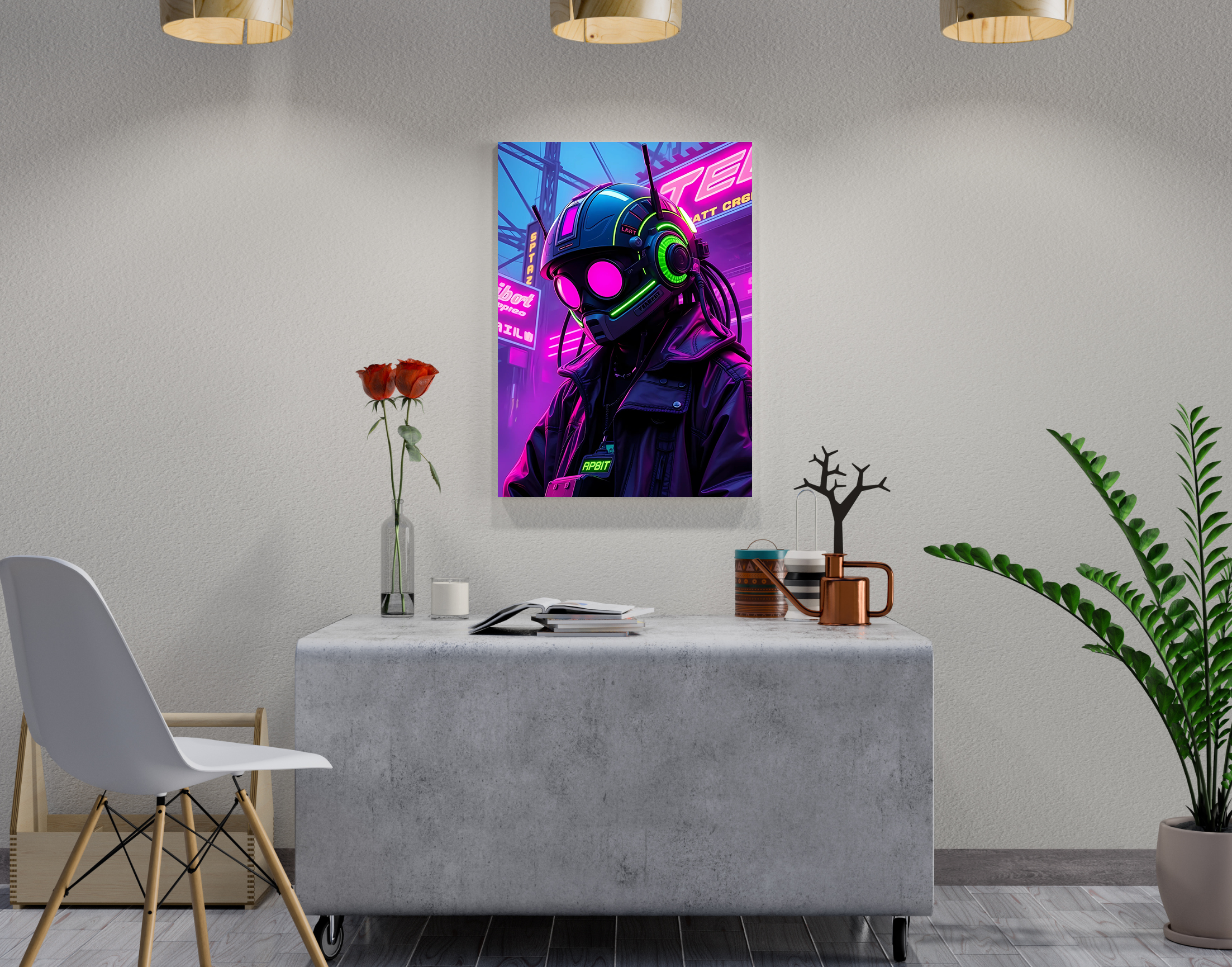 "AI Robot version Solider"- Shiny & Sturdy Metallic Poster Art That Pops & Sticks