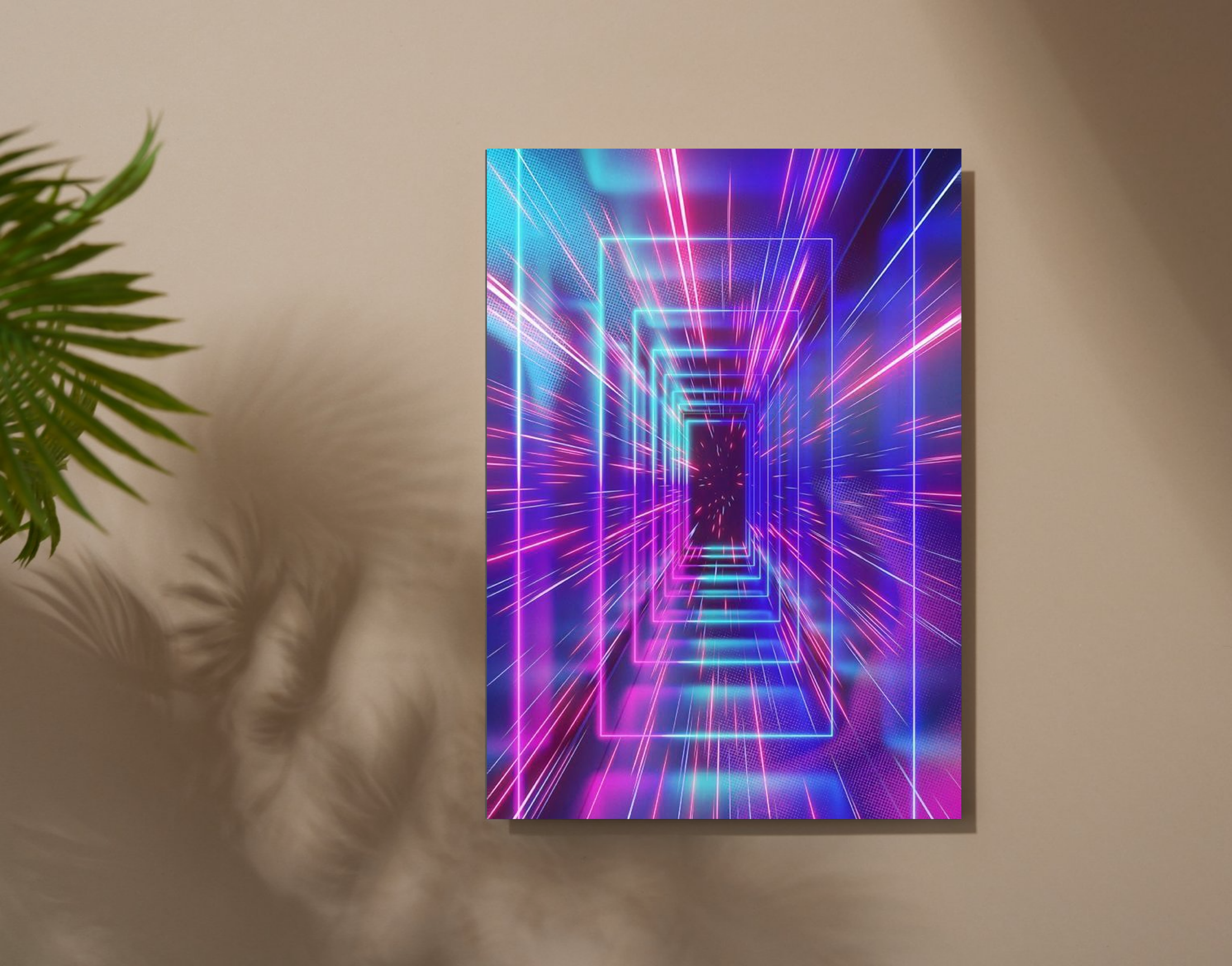 "AI Robot Doorway"- Shiny & Sturdy Metallic Poster Art That Pops & Sticks