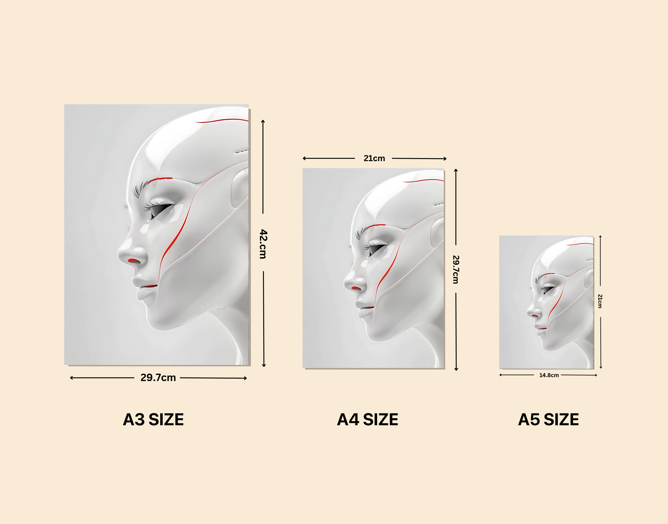 "I AM ROBOT-Women"- Shiny & Sturdy Metallic Poster Art That Pops & Sticks