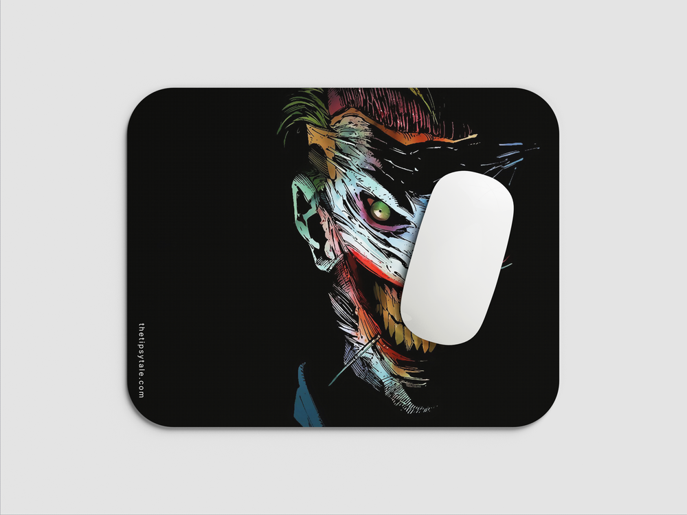 "THE JOKERS SMILE" Mousepad Enhance Your Workspace with Style