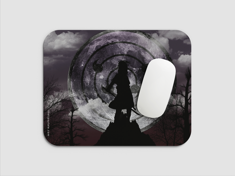 "SASUKE UCHIHA RINNEGAN SHARINGAN" Mousepad Enhance Your Workspace with Style