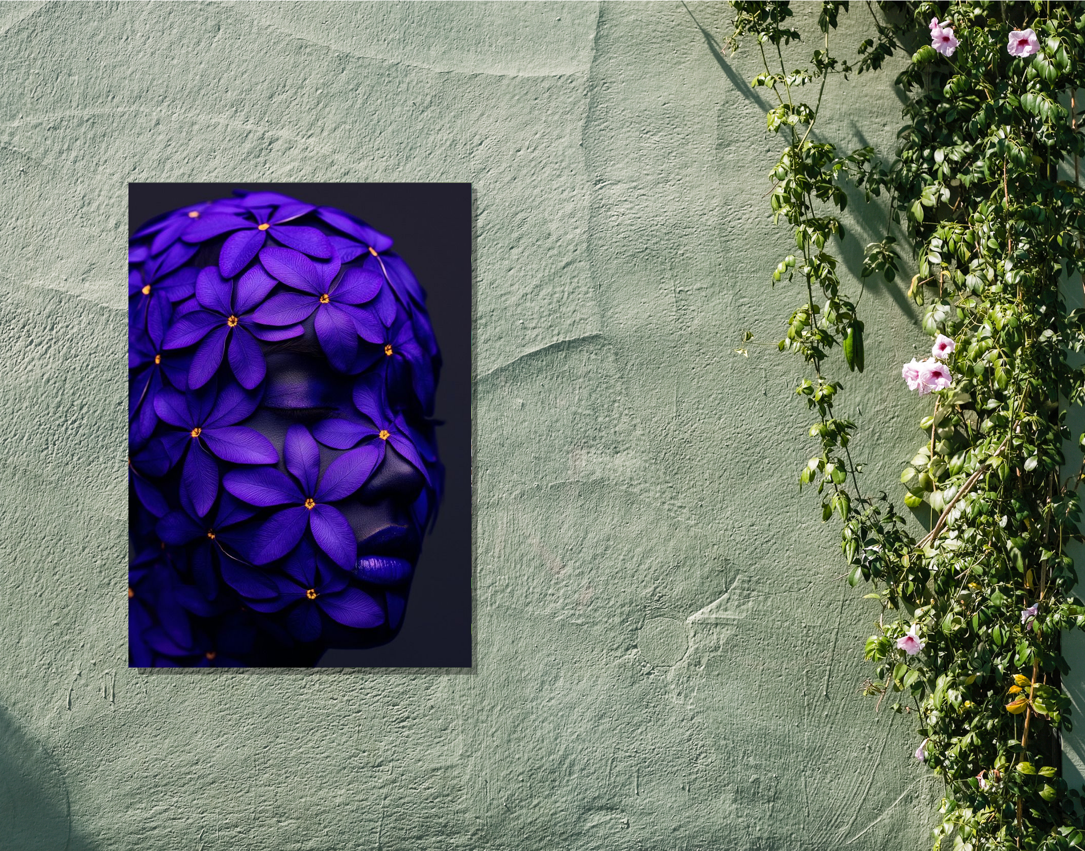 "I AM ROBOT-FLOWER WOMEN"- Shiny & Sturdy Metallic Poster Art That Pops & Sticks