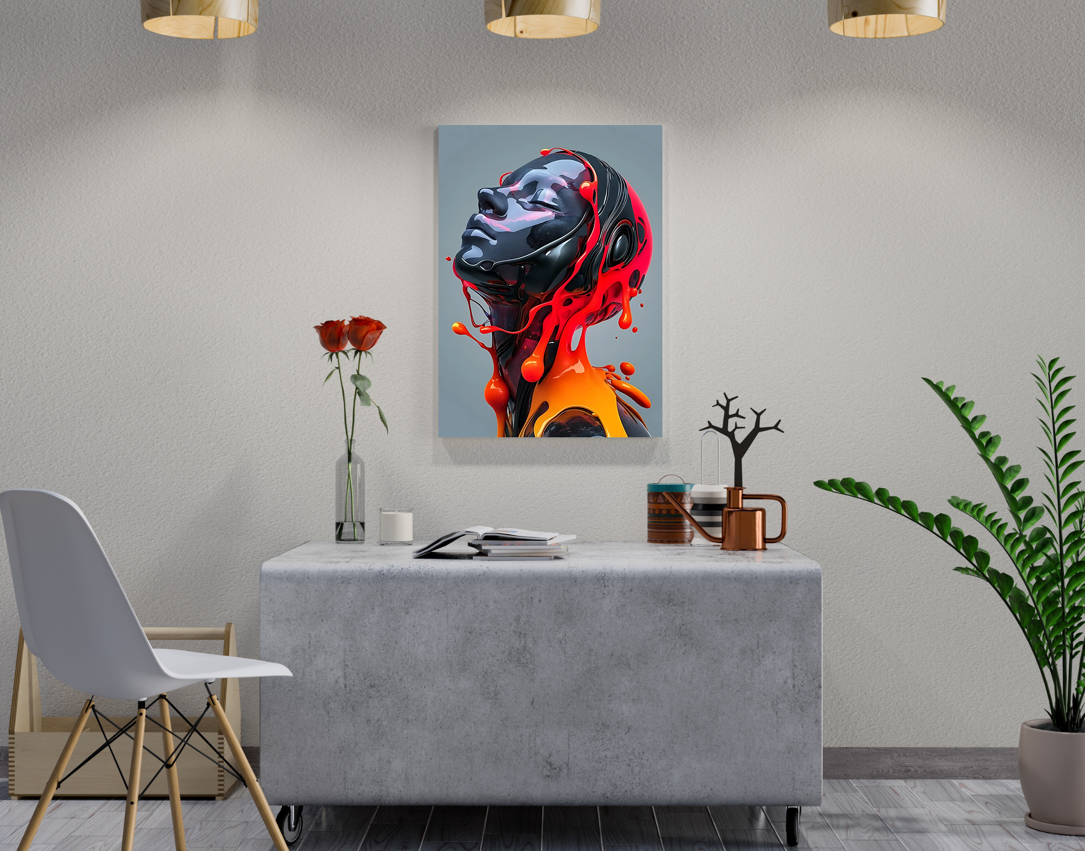 "Flow Like Lava- GLOW"- Shiny & Sturdy Metallic Poster Art That Pops & Sticks