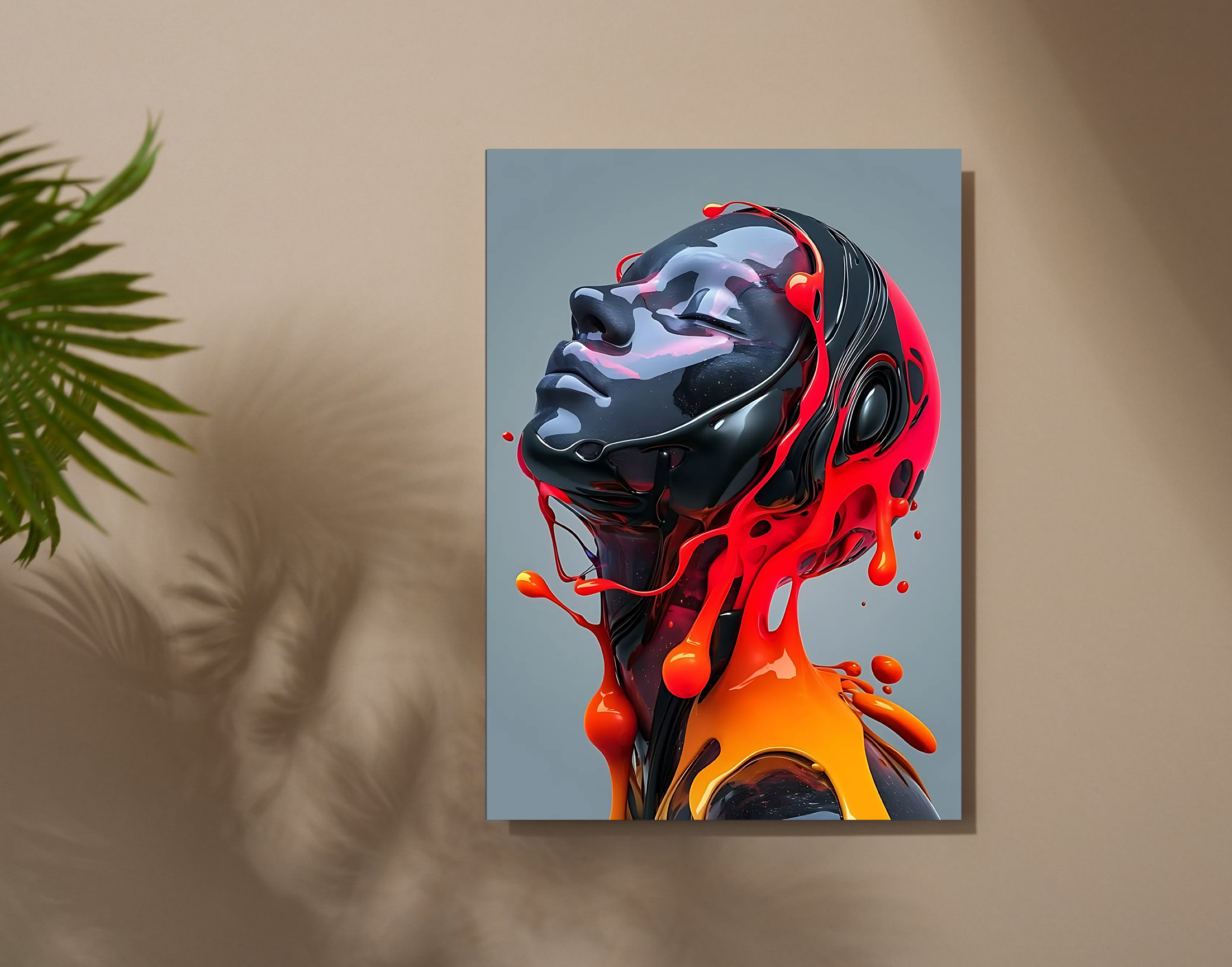 "Flow Like Lava- GLOW"- Shiny & Sturdy Metallic Poster Art That Pops & Sticks