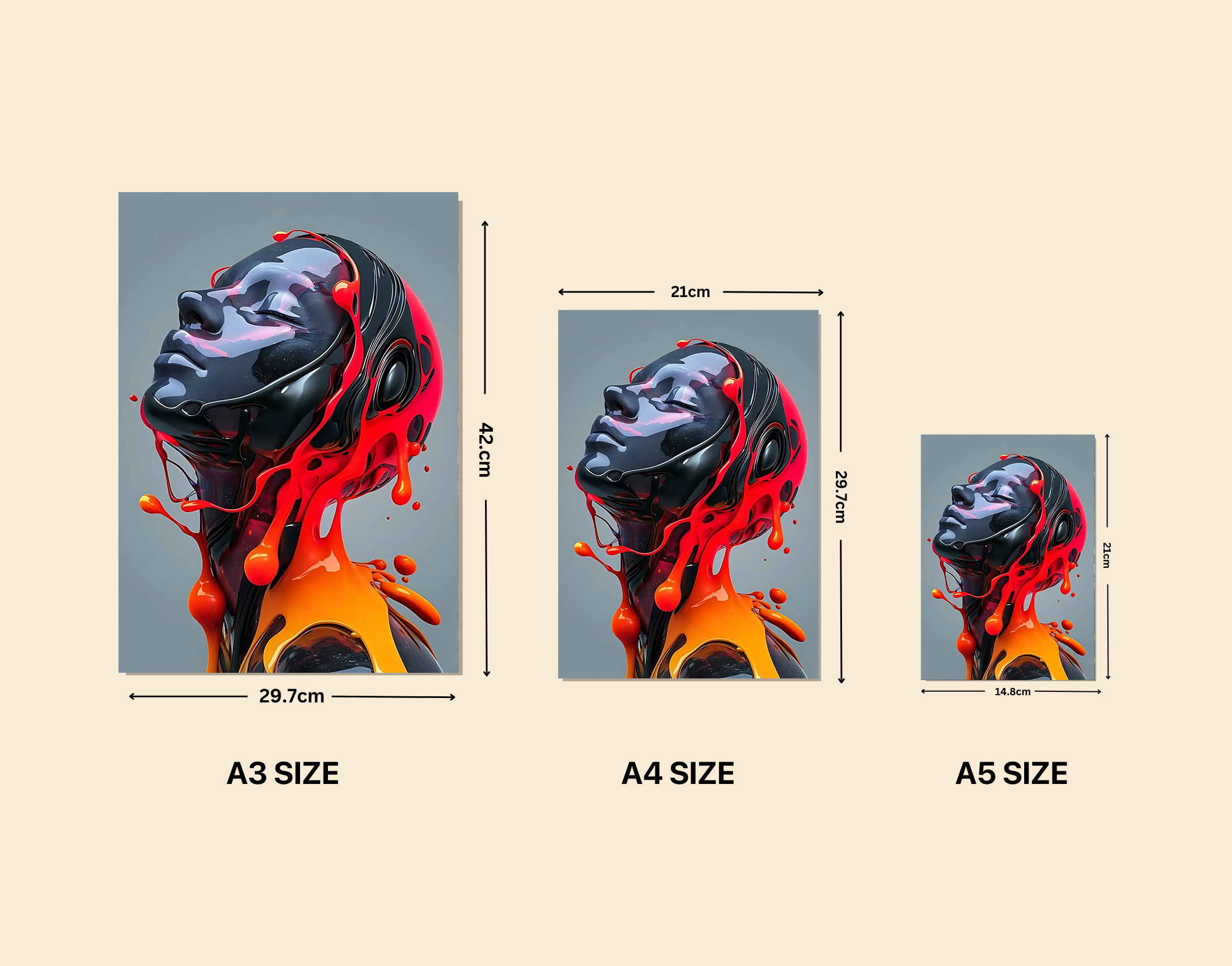 "Flow Like Lava- GLOW"- Shiny & Sturdy Metallic Poster Art That Pops & Sticks