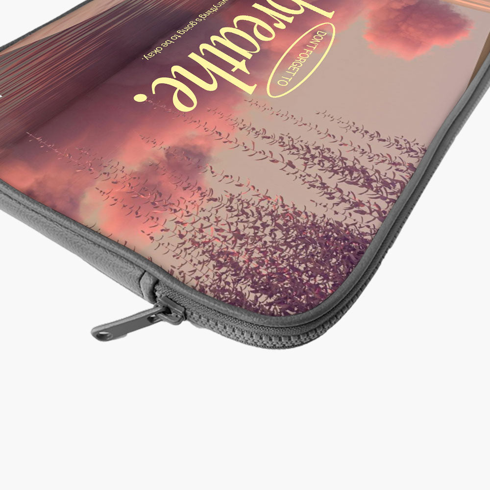 "Don't Forget to breathe" Laptop Sleeves:Bold Modern Design for Every Size