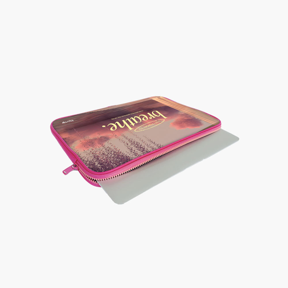 "Don't Forget to breathe" Laptop Sleeves:Bold Modern Design for Every Size