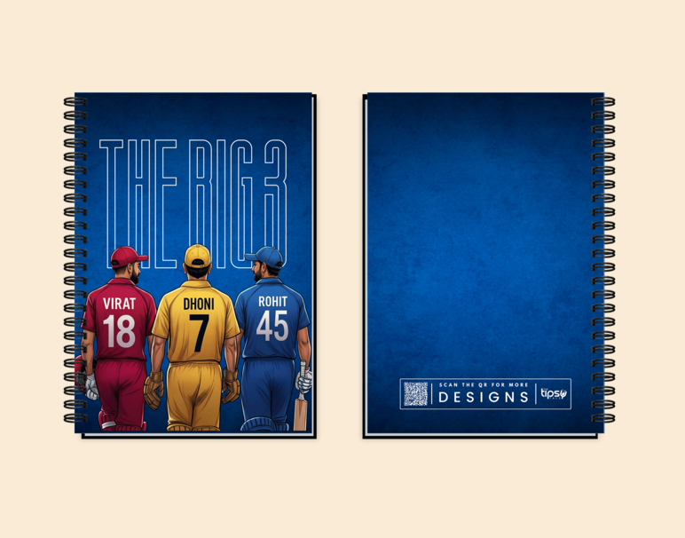 "CRICKET FANBASE THE BIG 3" -Elegant & Inspiring Diary for Daily Reflection