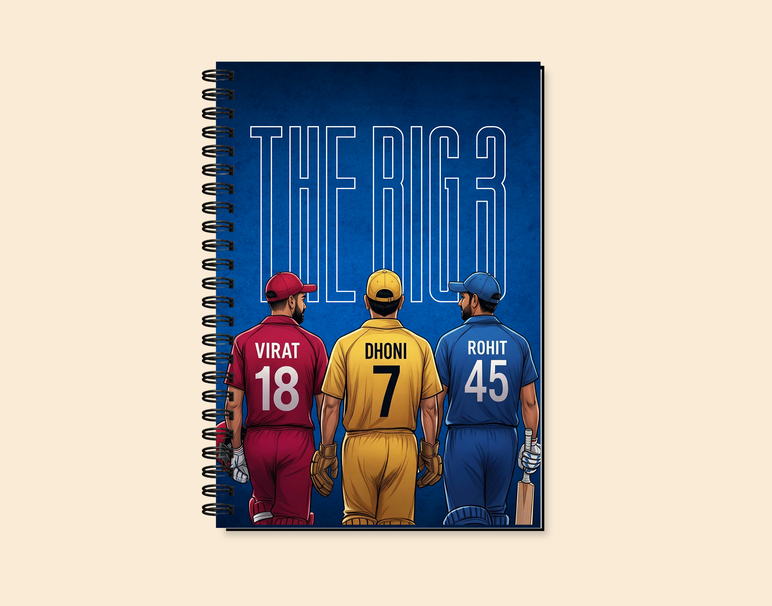 "CRICKET FANBASE THE BIG 3" -Elegant & Inspiring Diary for Daily Reflection