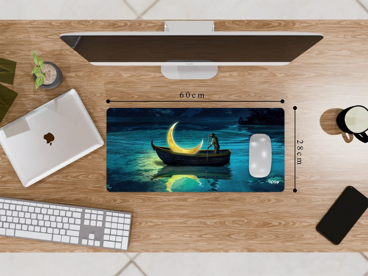 "Fishing the moon" Gaming Mousepad Elevate Your Gaming Experience