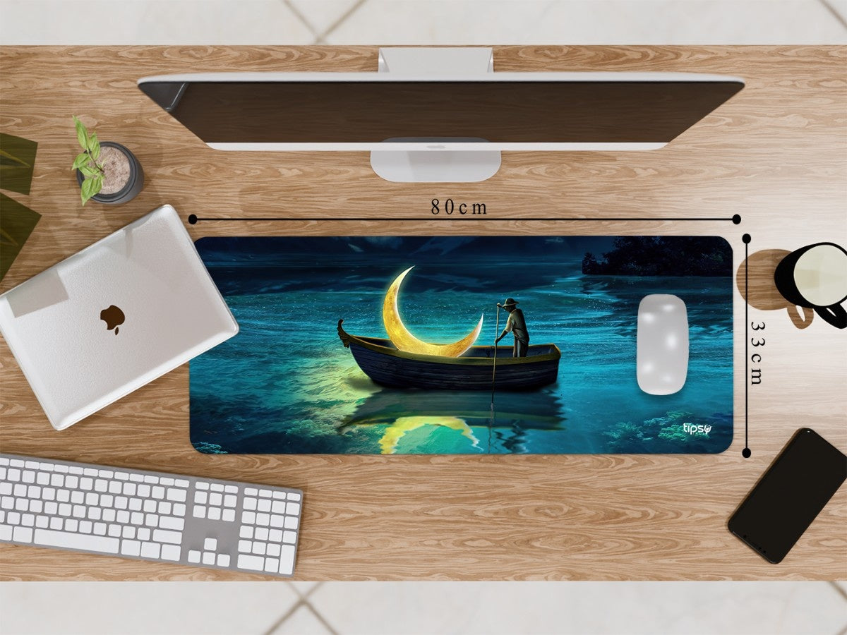 "Fishing the moon" Gaming Mousepad Elevate Your Gaming Experience