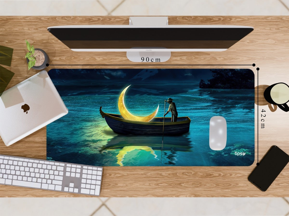 "Fishing the moon" Gaming Mousepad Elevate Your Gaming Experience