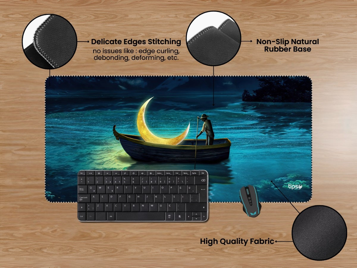 "Fishing the moon" Gaming Mousepad Elevate Your Gaming Experience
