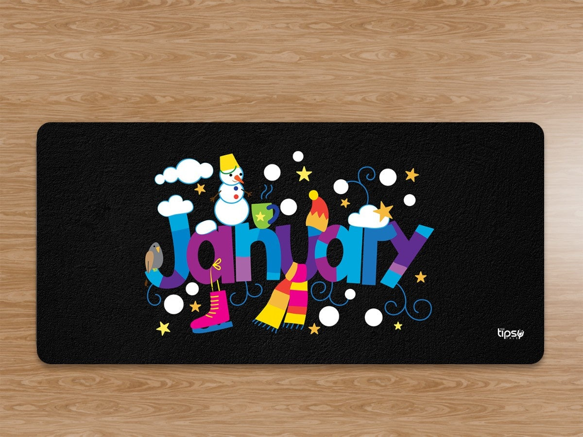 "January" Gaming Mousepad Elevate Your Gaming Experience