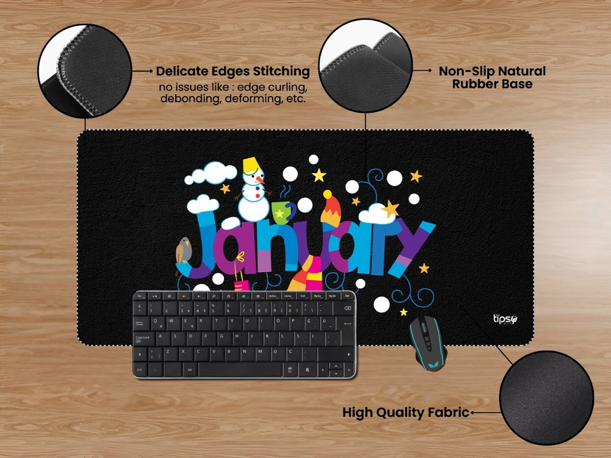 "January" Gaming Mousepad Elevate Your Gaming Experience