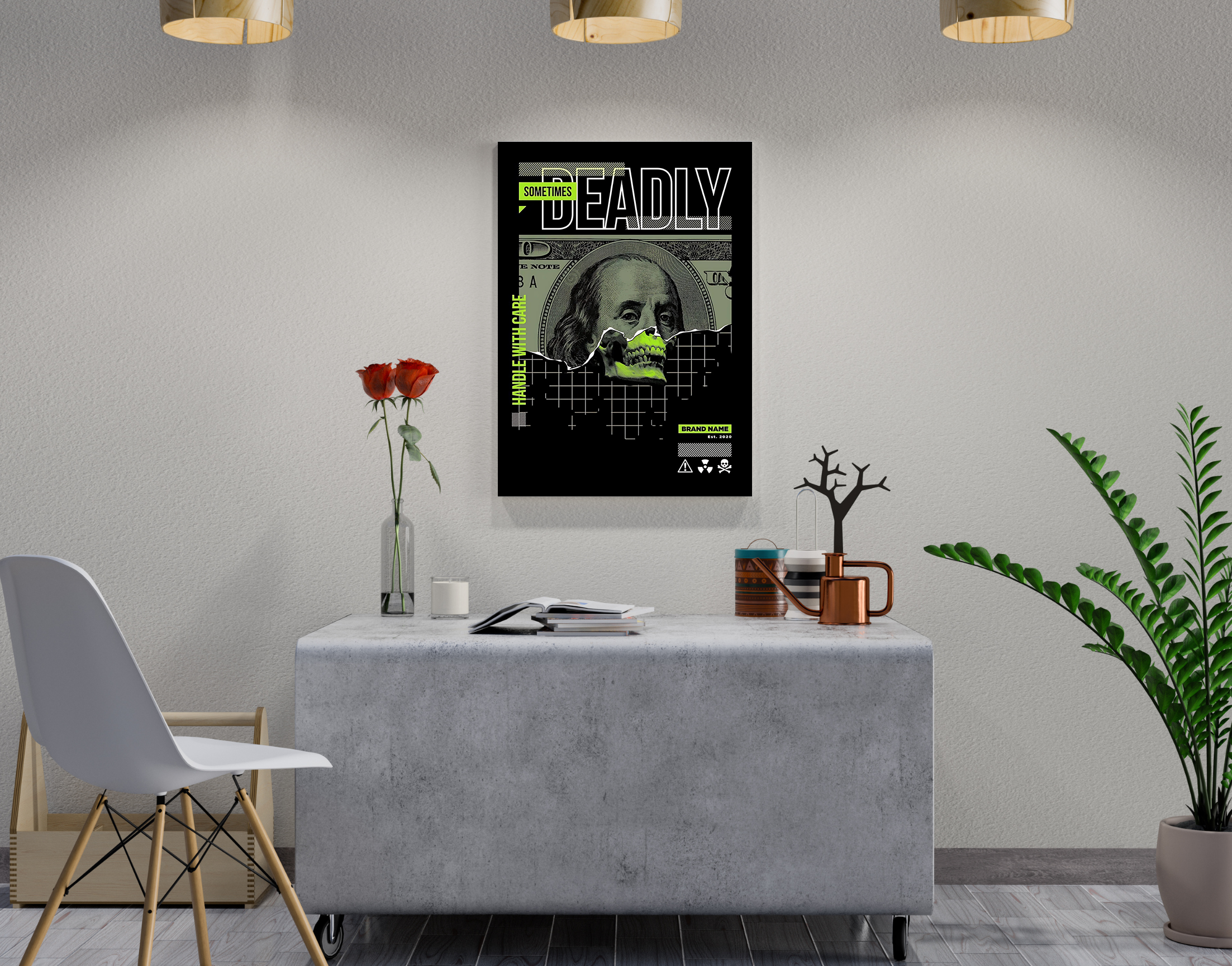 "IN THE WILD THOUGHTS"- Shiny & Sturdy Metallic Poster Art That Pops & Sticks
