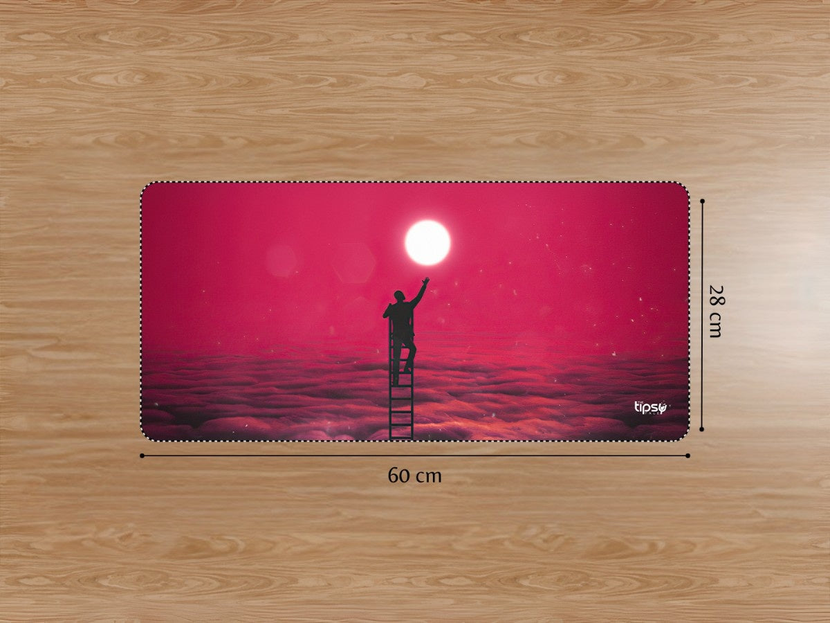 "Boy ascending stairs to the moon" Gaming Mousepad Elevate Your Gaming Experience