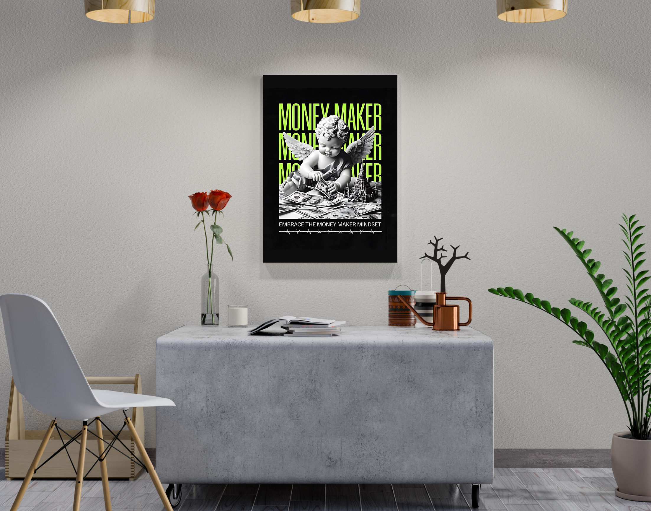 "Cupid For Money"- Shiny & Sturdy Metallic Poster Art That Pops & Sticks