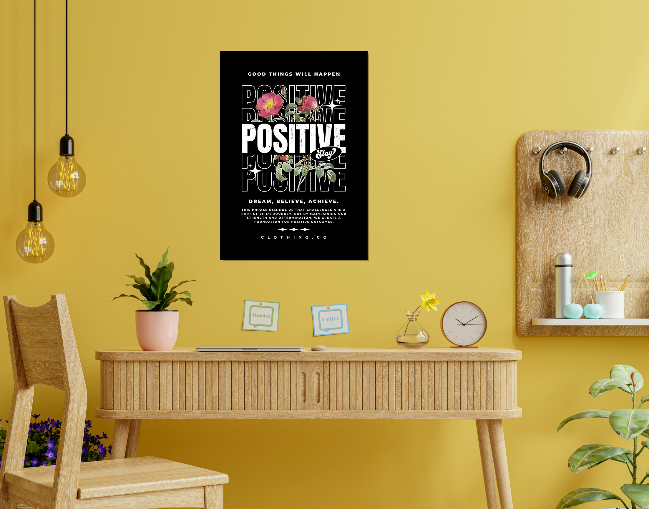 "Positive Theme Abstract"- Shiny & Sturdy Metallic Poster Art That Pops & Sticks