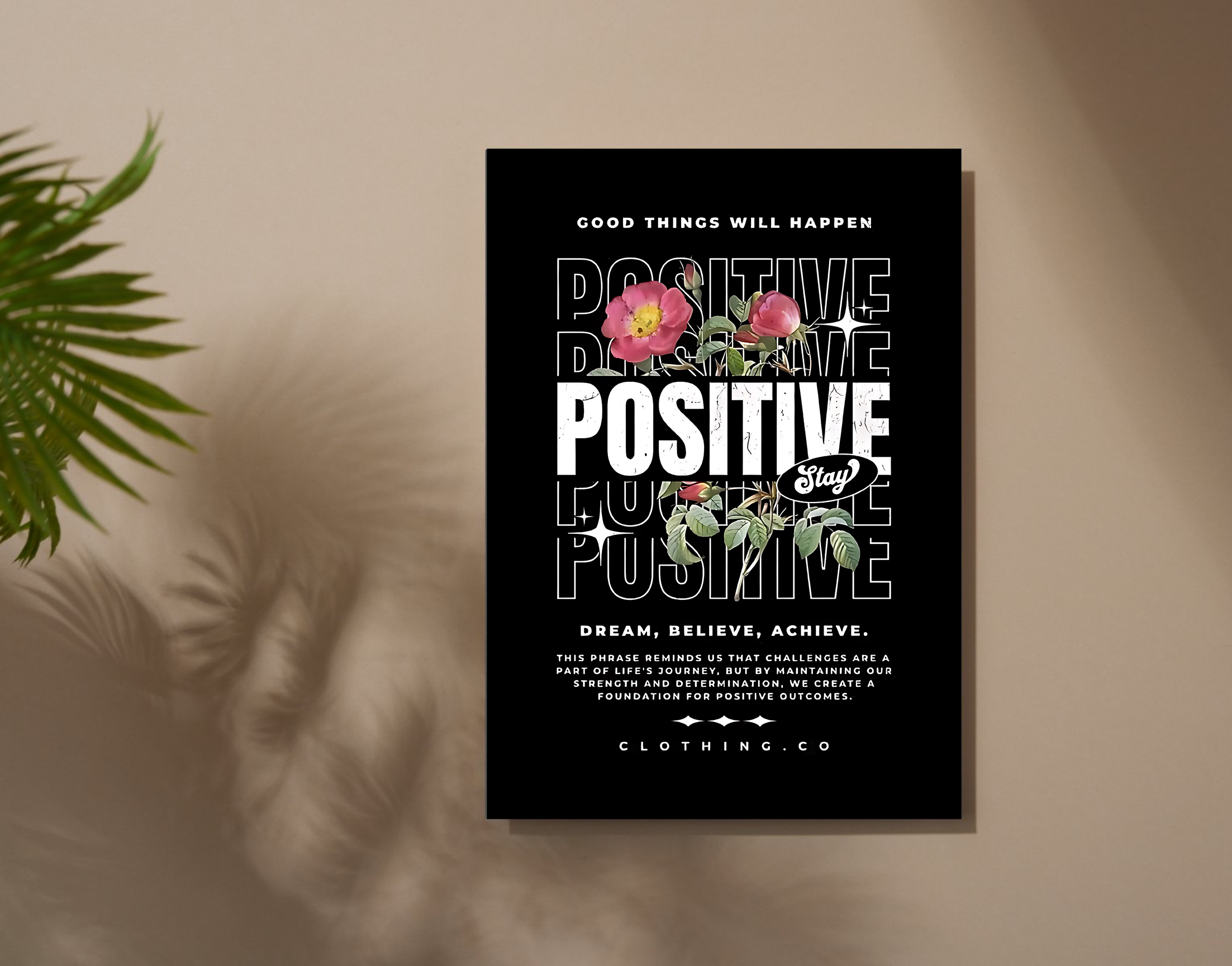 "Positive Theme Abstract"- Shiny & Sturdy Metallic Poster Art That Pops & Sticks