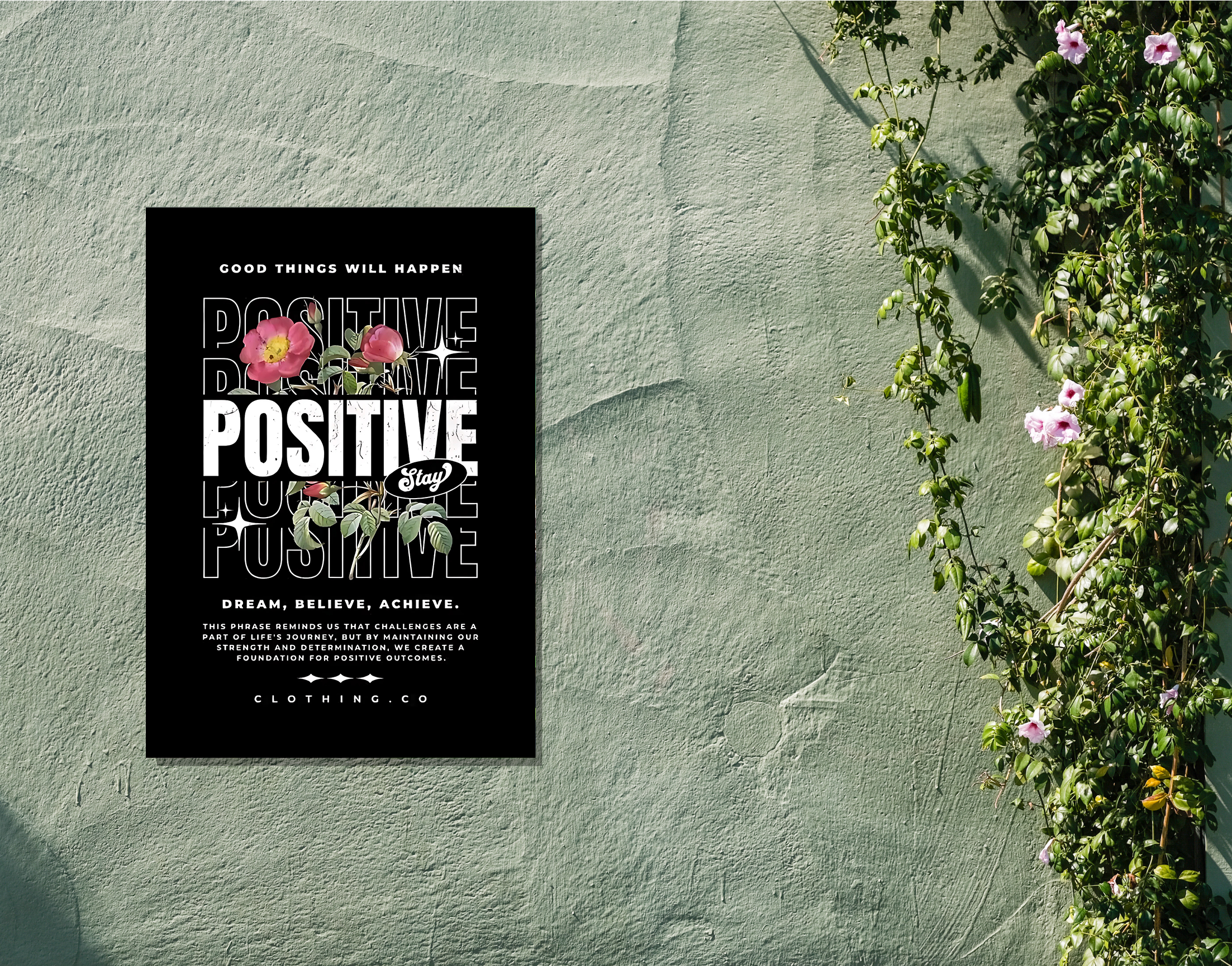 "Positive Theme Abstract"- Shiny & Sturdy Metallic Poster Art That Pops & Sticks